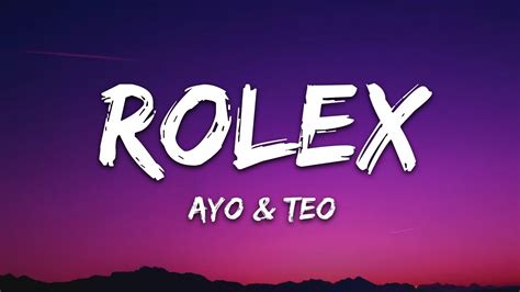 rolex canzone ayo|rolex song lyrics teo.